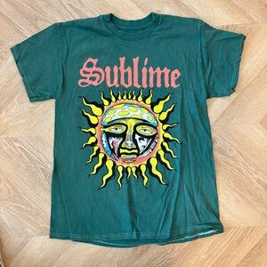M Sublime Green and Red Short Sleeve Graphic Tee
